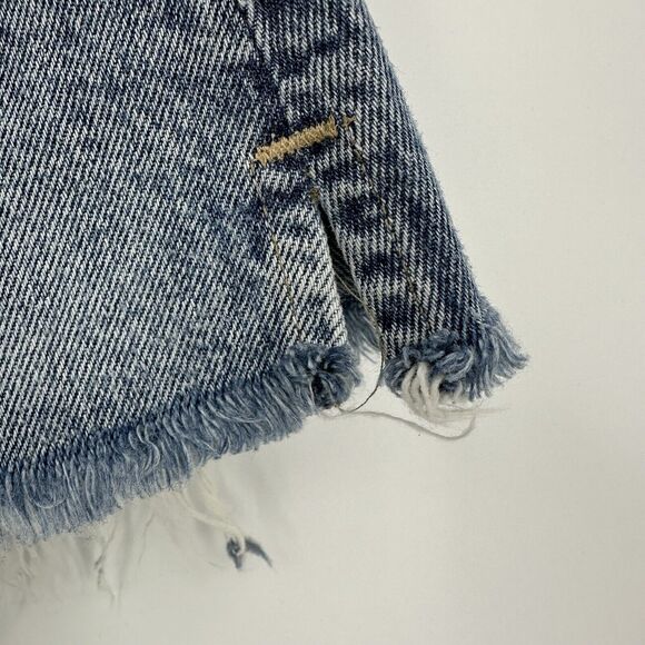 Levi's Cheeky Shorts 30 Women High Rise Cotton Floral Embroidered Frayed Button - Picture 5 of 12